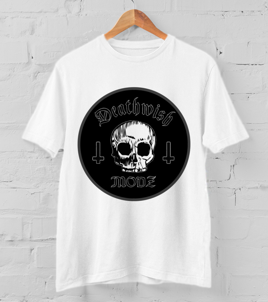 DeathWish Modz Skull With Inverted Crosses T-Shirt