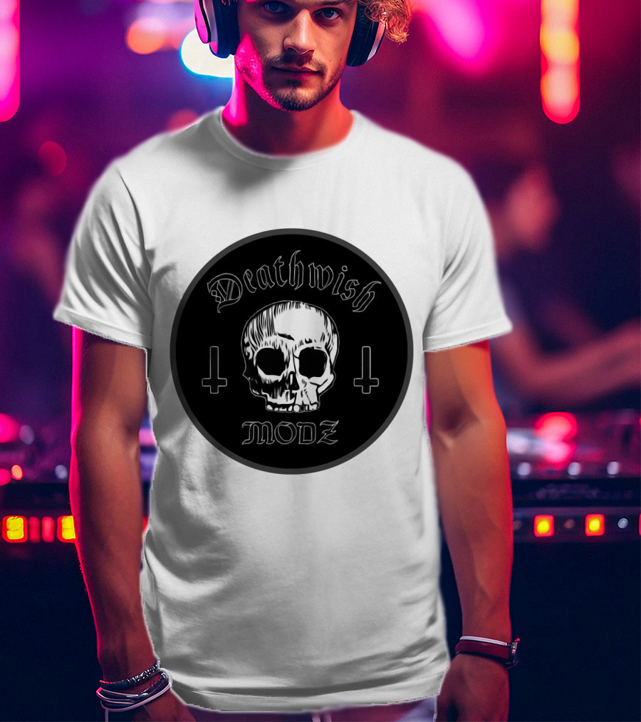 DeathWish Modz Skull With Inverted Crosses T-Shirt