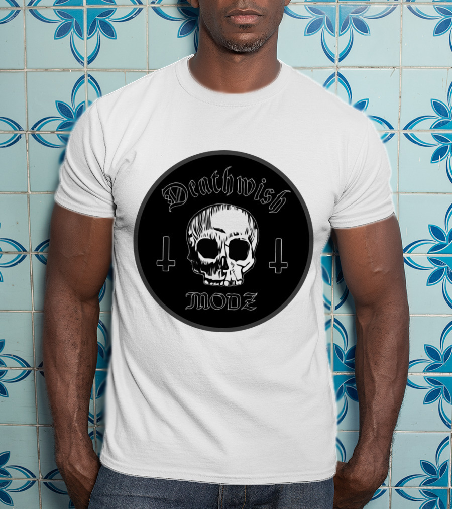 DeathWish Modz Skull With Inverted Crosses T-Shirt