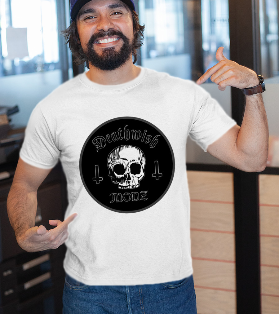 DeathWish Modz Skull With Inverted Crosses T-Shirt