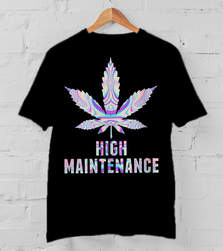 High Maintenance Holographic Leaf T-Shirt