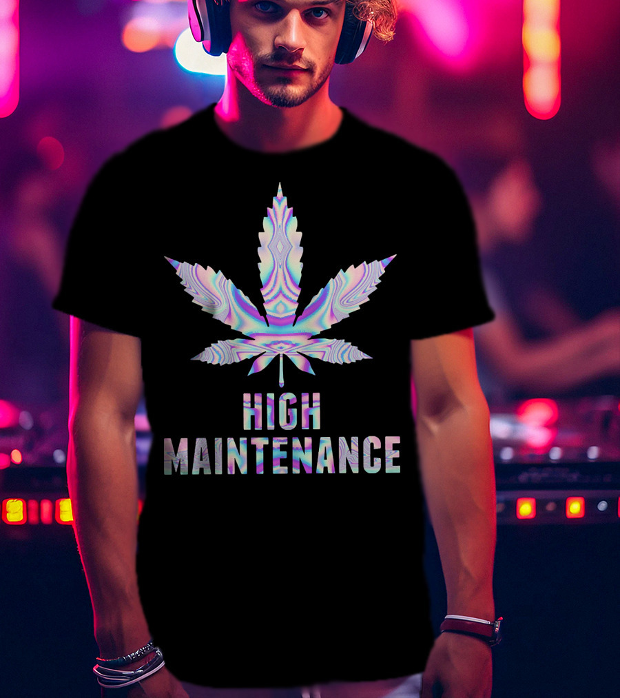 High Maintenance Holographic Leaf T-Shirt