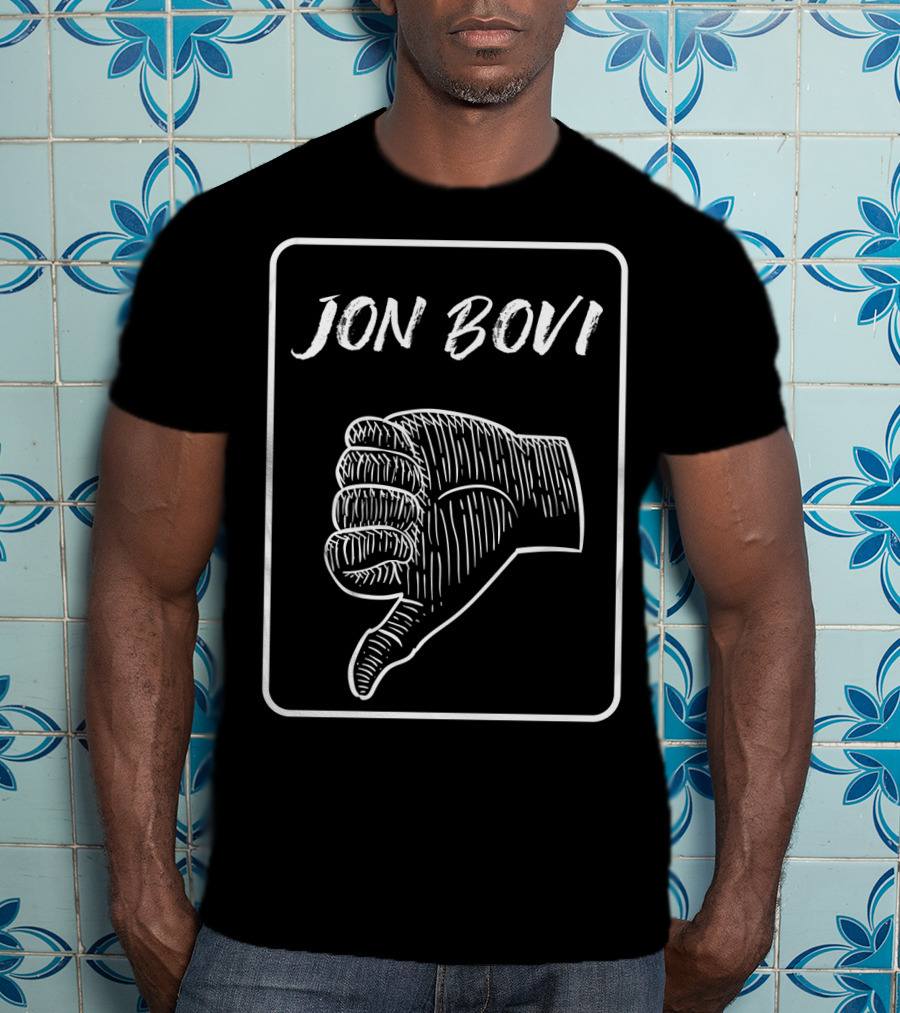 Jon Bovi Thumbs Down Parody USA T-Shirt