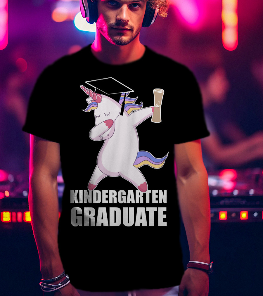 Kindergarten Graduate Unicorn Dab Graduation T-Shirt