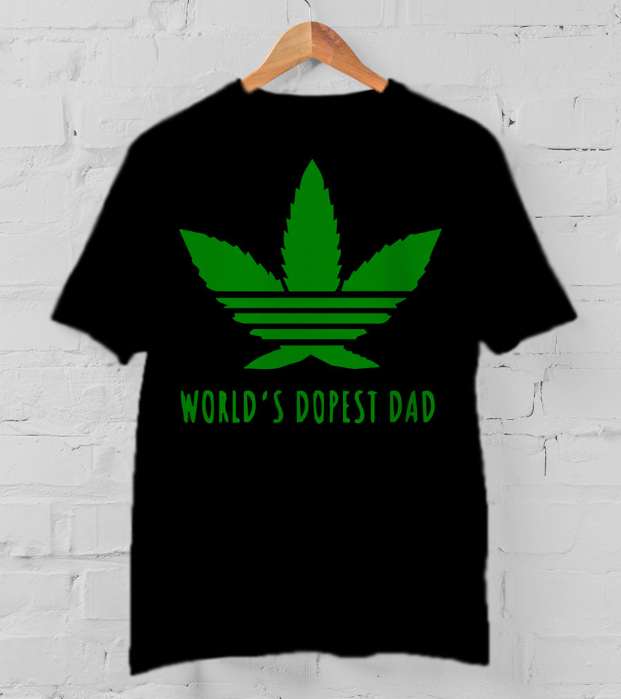 World's Dopest Dad Leaf T-Shirt