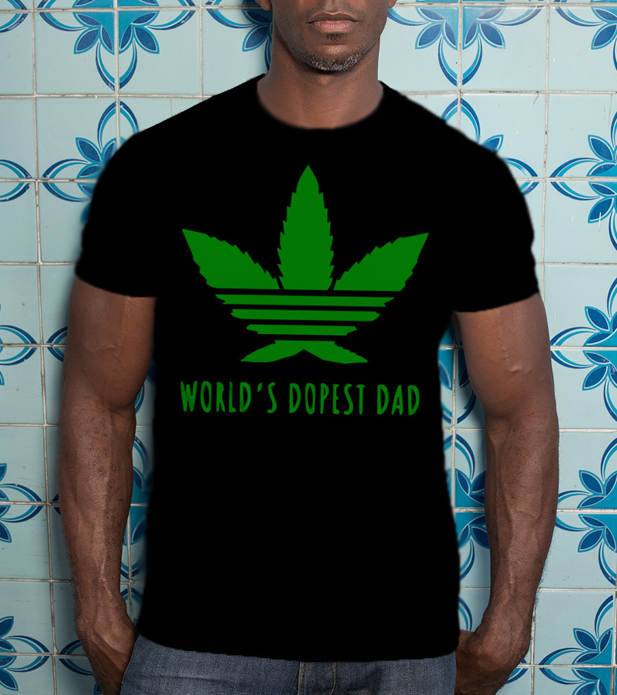World's Dopest Dad Leaf T-Shirt