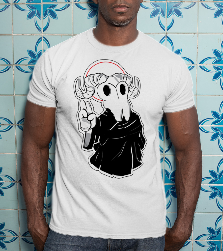 Kawaii Beezelbub Satan Evil Skull With Horns And Cloak T-Shirt