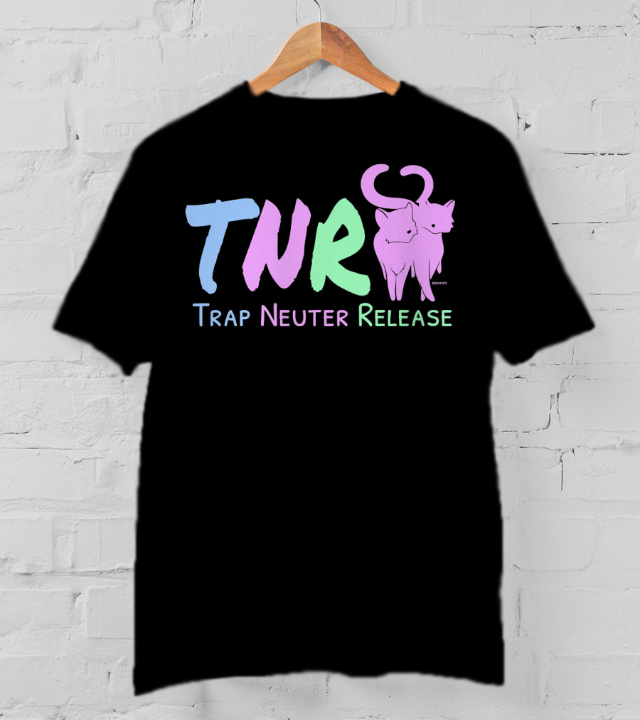 TNR Trap Neuter Release Feral Cat Lover Pastel Cats T-Shirt