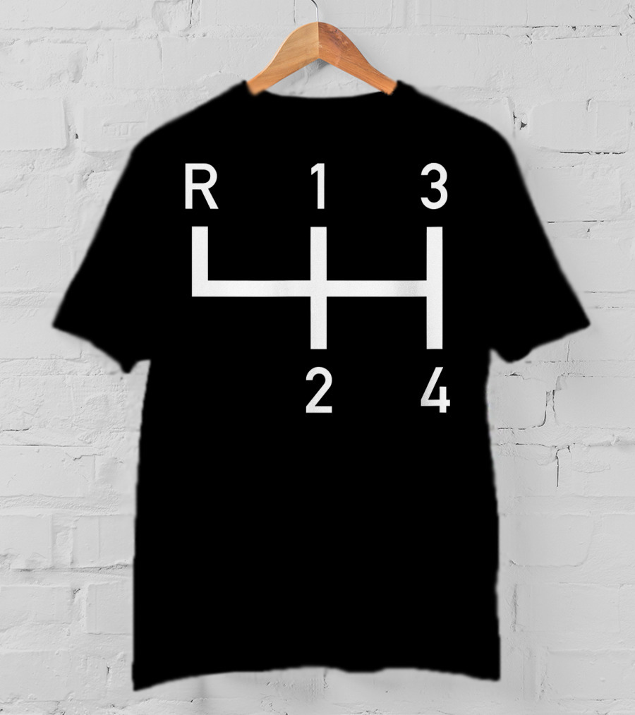 Vintage 4 Speed Racer Shift Pattern Retro Motoring Classic T-Shirt