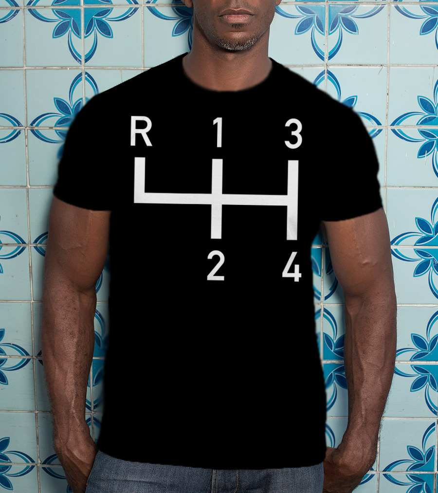 Vintage 4 Speed Racer Shift Pattern Retro Motoring Classic T-Shirt