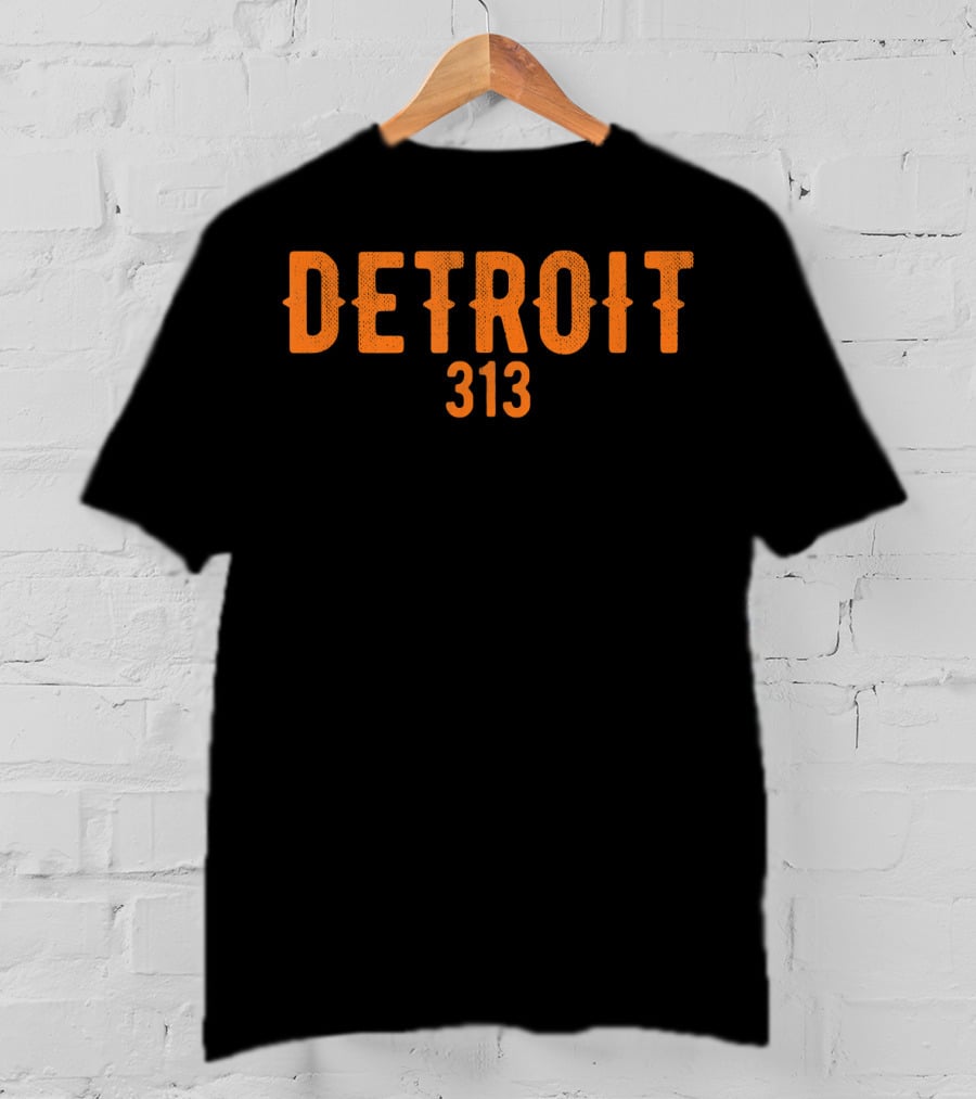 Detroit 313 Retro Motor City T-Shirt