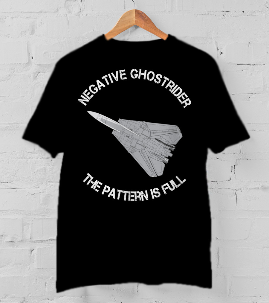 Negative Ghost Rider The Pattern Is Full Jet Airplane T-Shirt