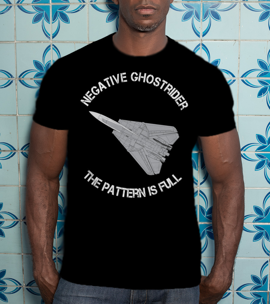 Negative Ghost Rider The Pattern Is Full Jet Airplane T-Shirt