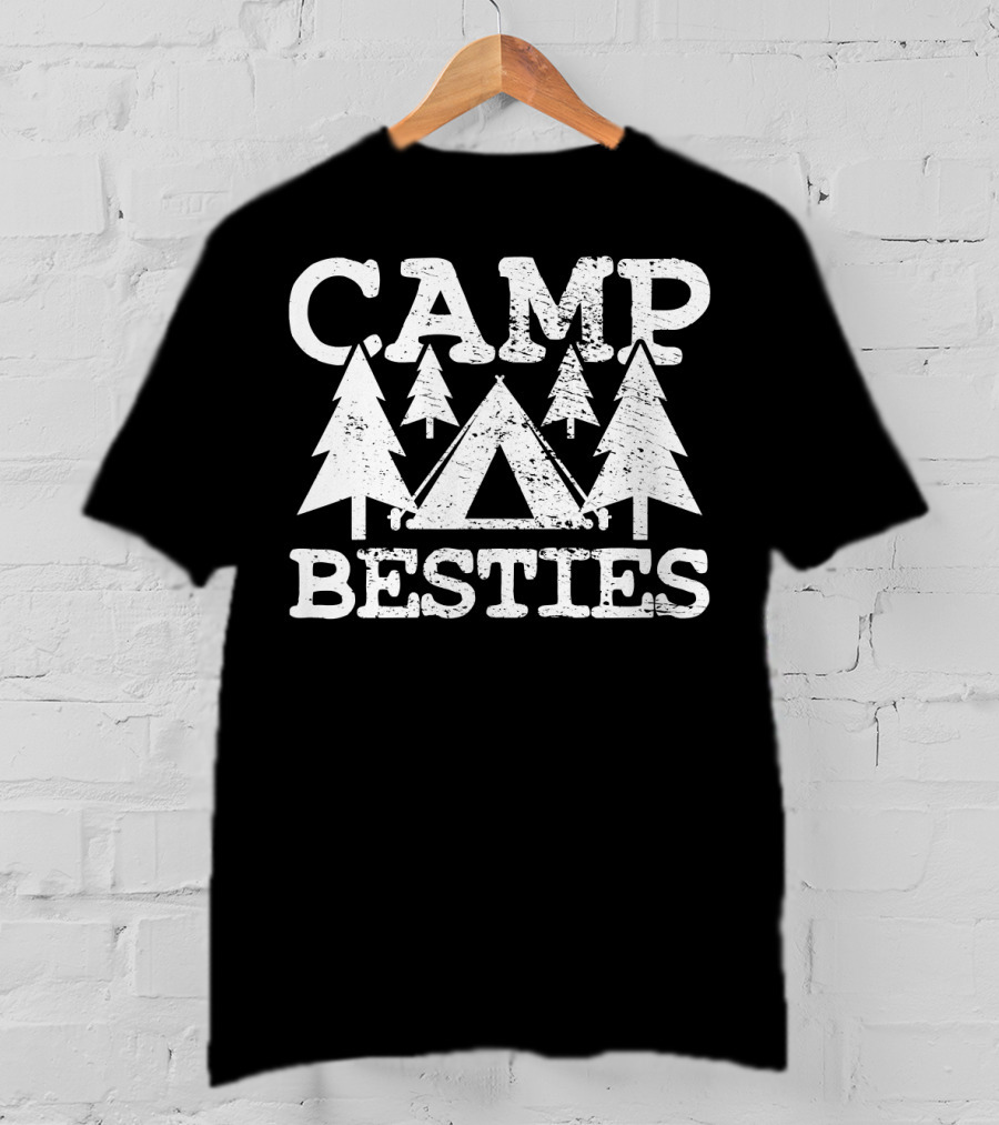 Camp Besties Summer Scout Camping Adventure T-Shirt