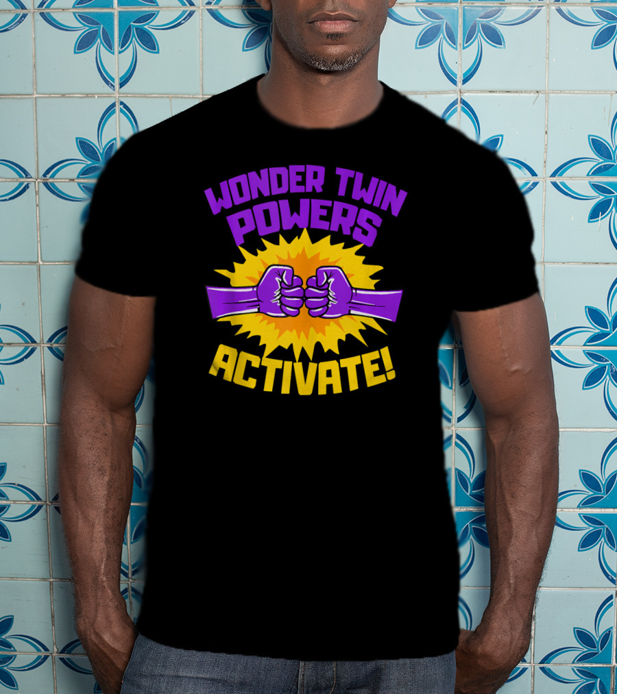 Wonder Twin Powers Activate Fist Bump Explosion T-Shirt