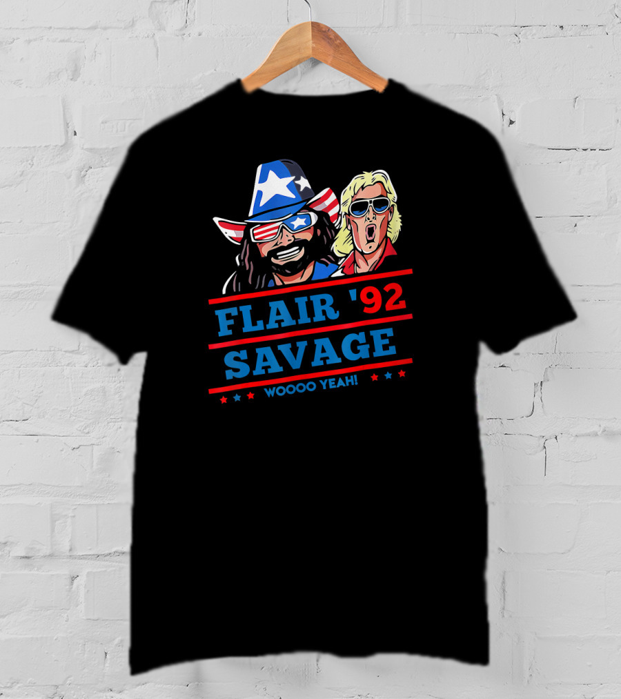 Flair '92 Savage Woooo Yeah Star-Spangled Duo T-Shirt