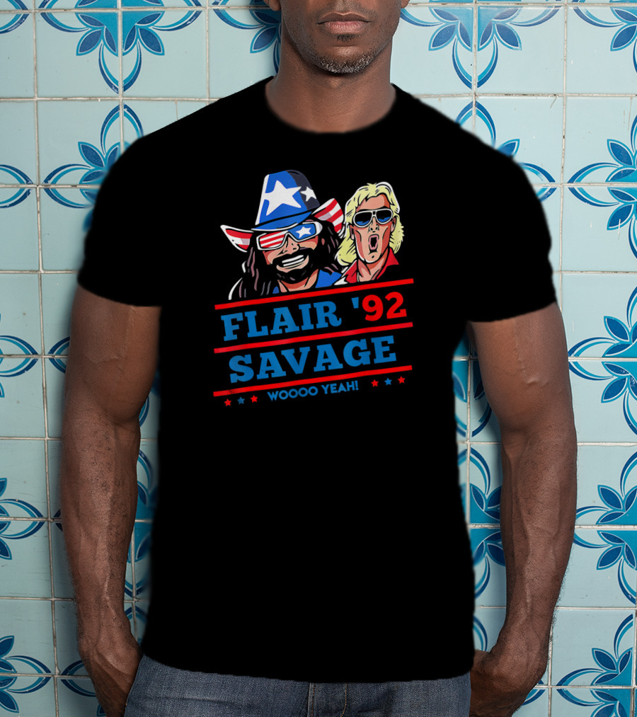 Flair '92 Savage Woooo Yeah Star-Spangled Duo T-Shirt
