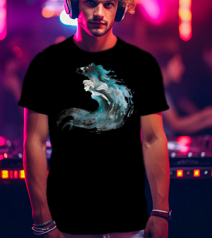 Disney Frozen 2 Elsa And The Nokk Magic Water Spirit T-Shirt