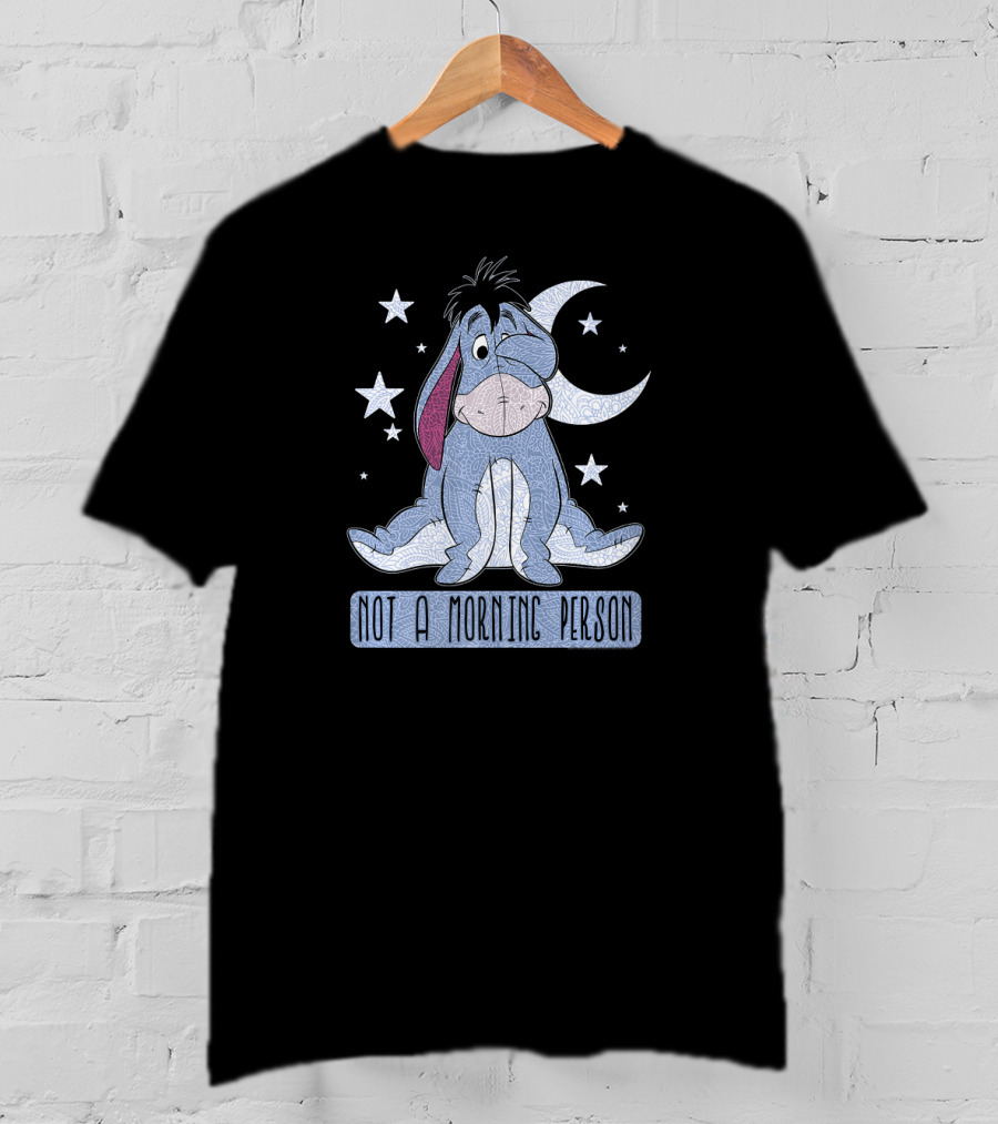 Disney Eeyore Not A Morning Person Winnie The Pooh Moon Stars T-Shirt