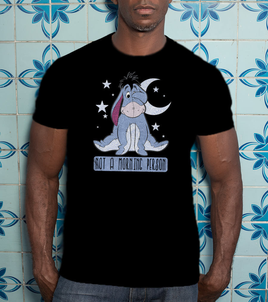 Disney Eeyore Not A Morning Person Winnie The Pooh Moon Stars T-Shirt