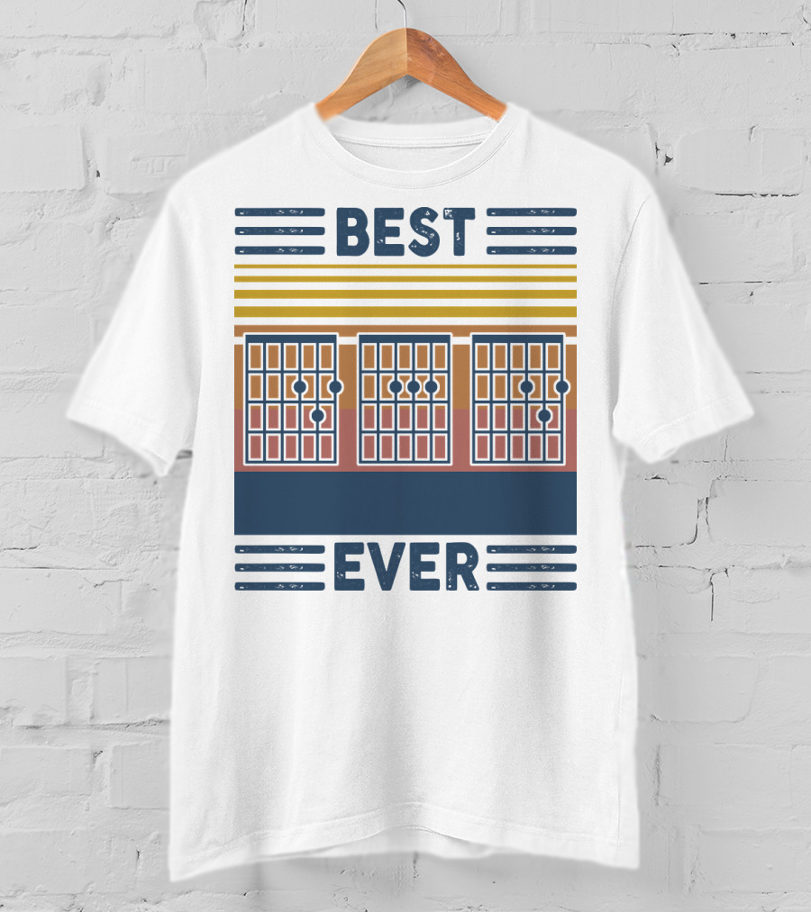 Best Chords Ever Vintage Guitar Father T-Shirt