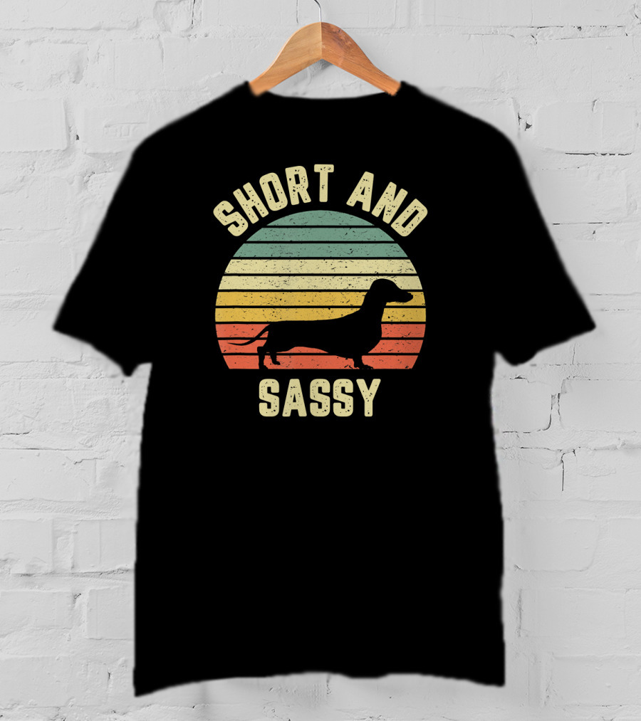 Short And Sassy Dachshund Weiner Retro T-Shirt