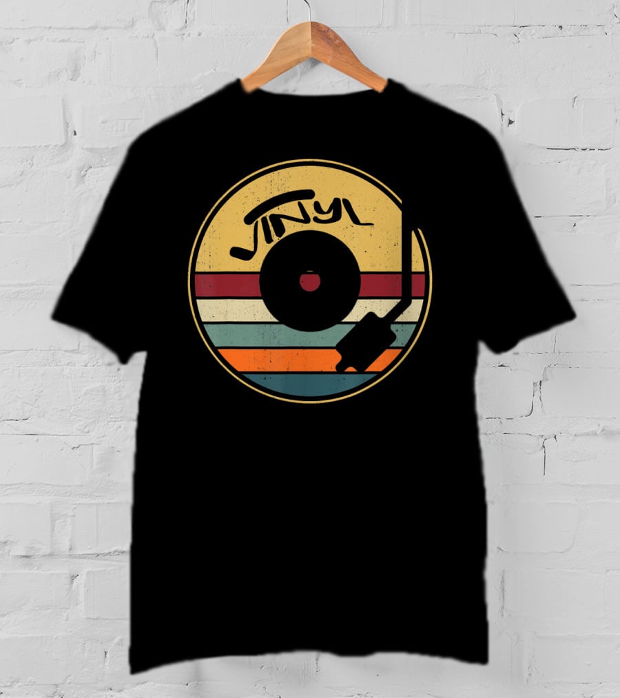Vinyl Record Retro Stripes T-Shirt