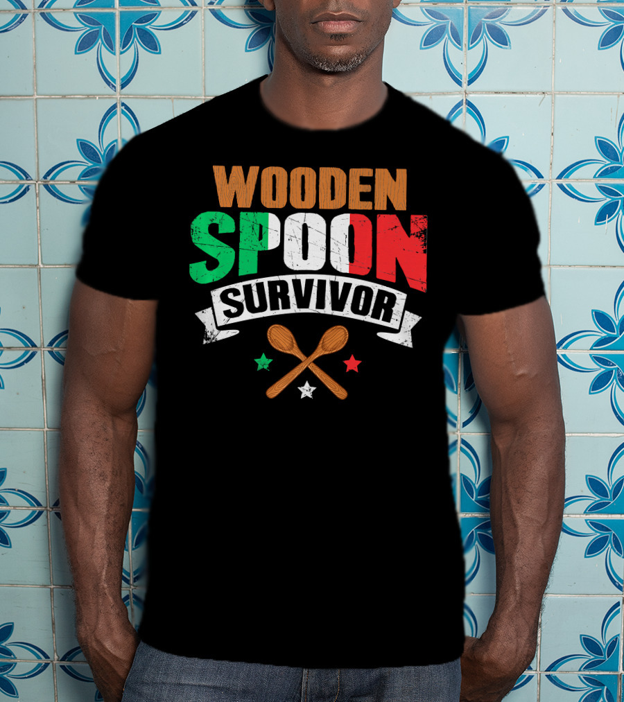 Wooden Spoon Survivor Italian Chef Kitchen Inspiration T-Shirt