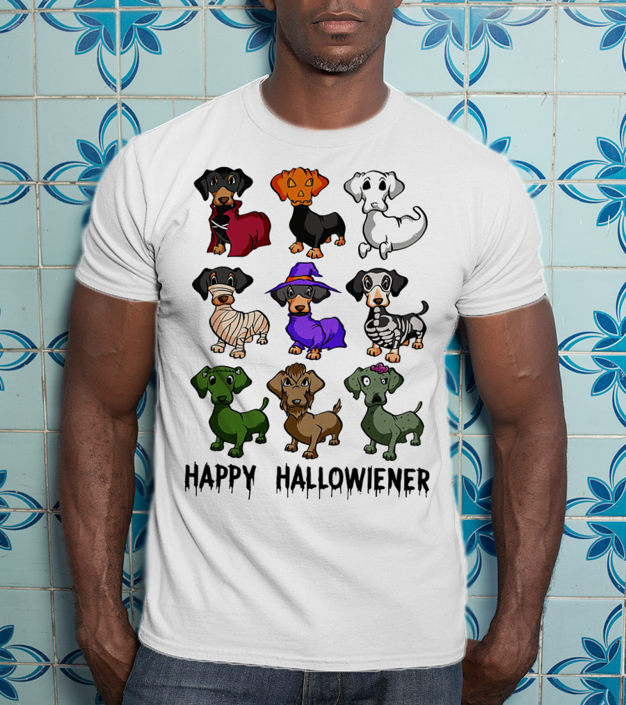 Happy Hallowiener Dachshund Costume Fun Halloween Dogs T-Shirt