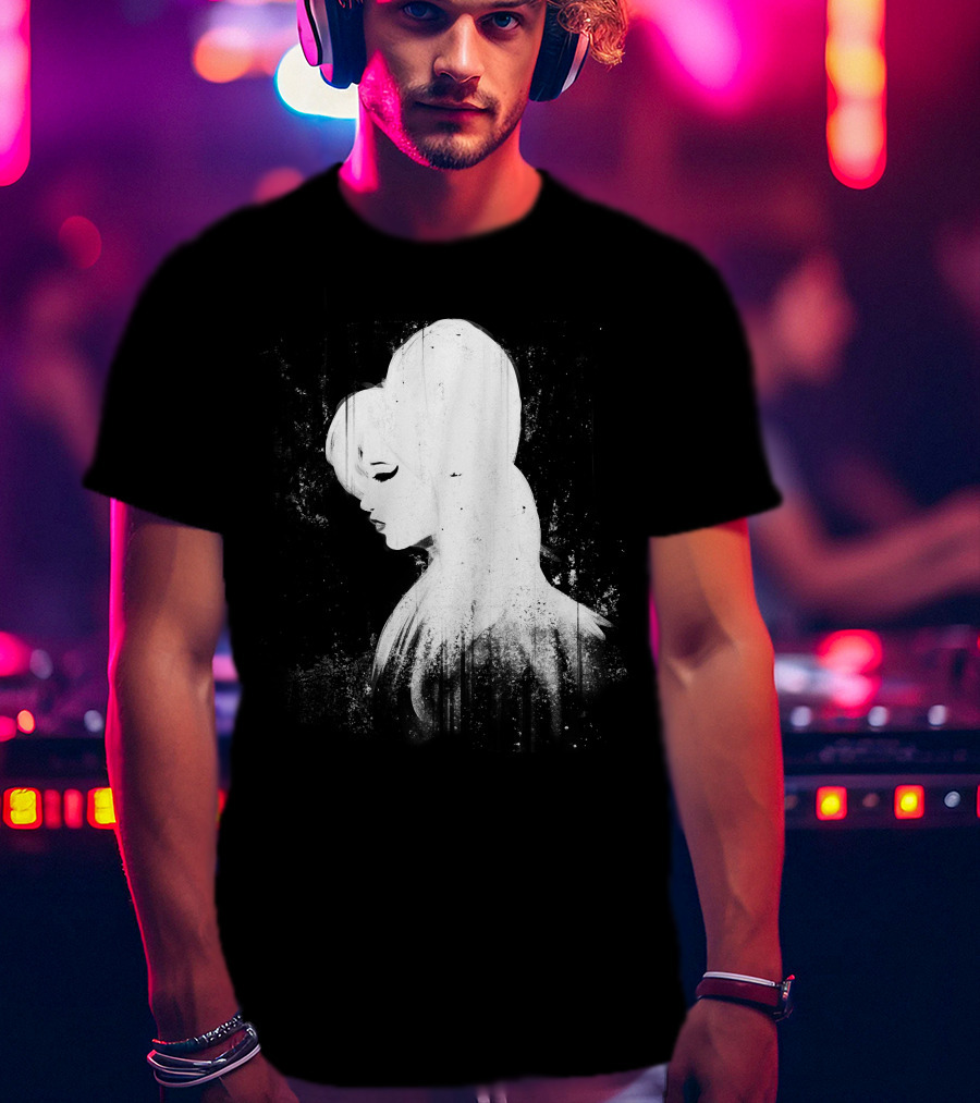 Amy Winehouse Back To Black Silhouette Iconic T-Shirt