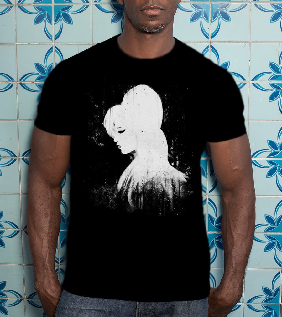 Amy Winehouse Back To Black Silhouette Iconic T-Shirt