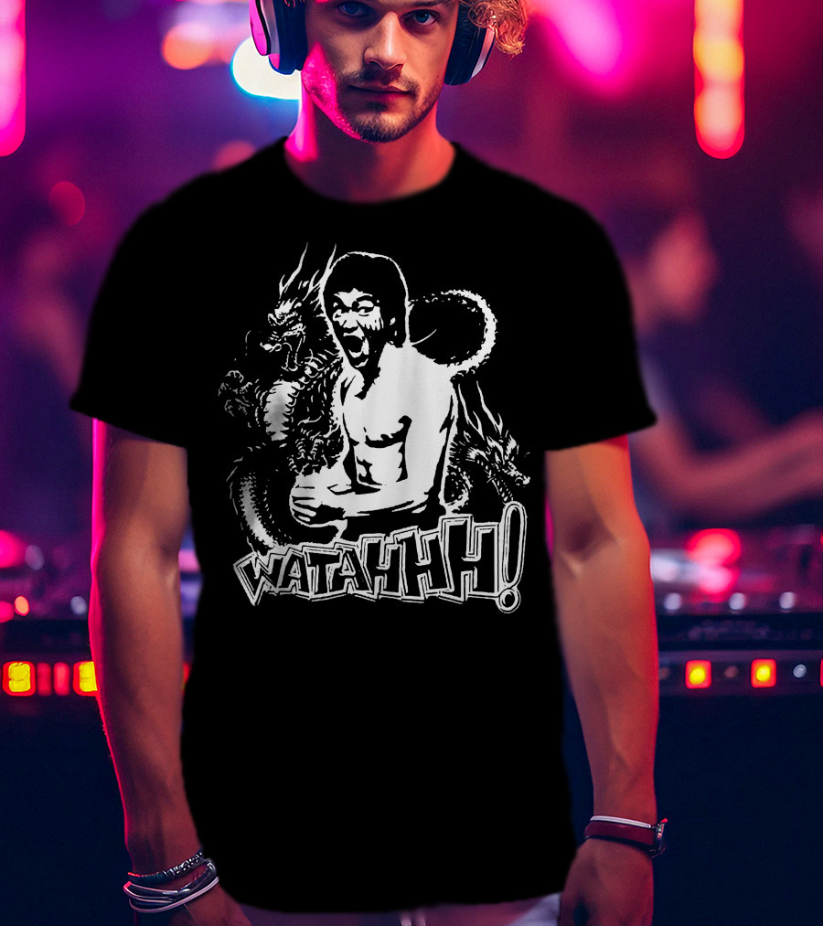 Bruce Lee WATAHHH Dragon Style Martial Arts T-Shirt