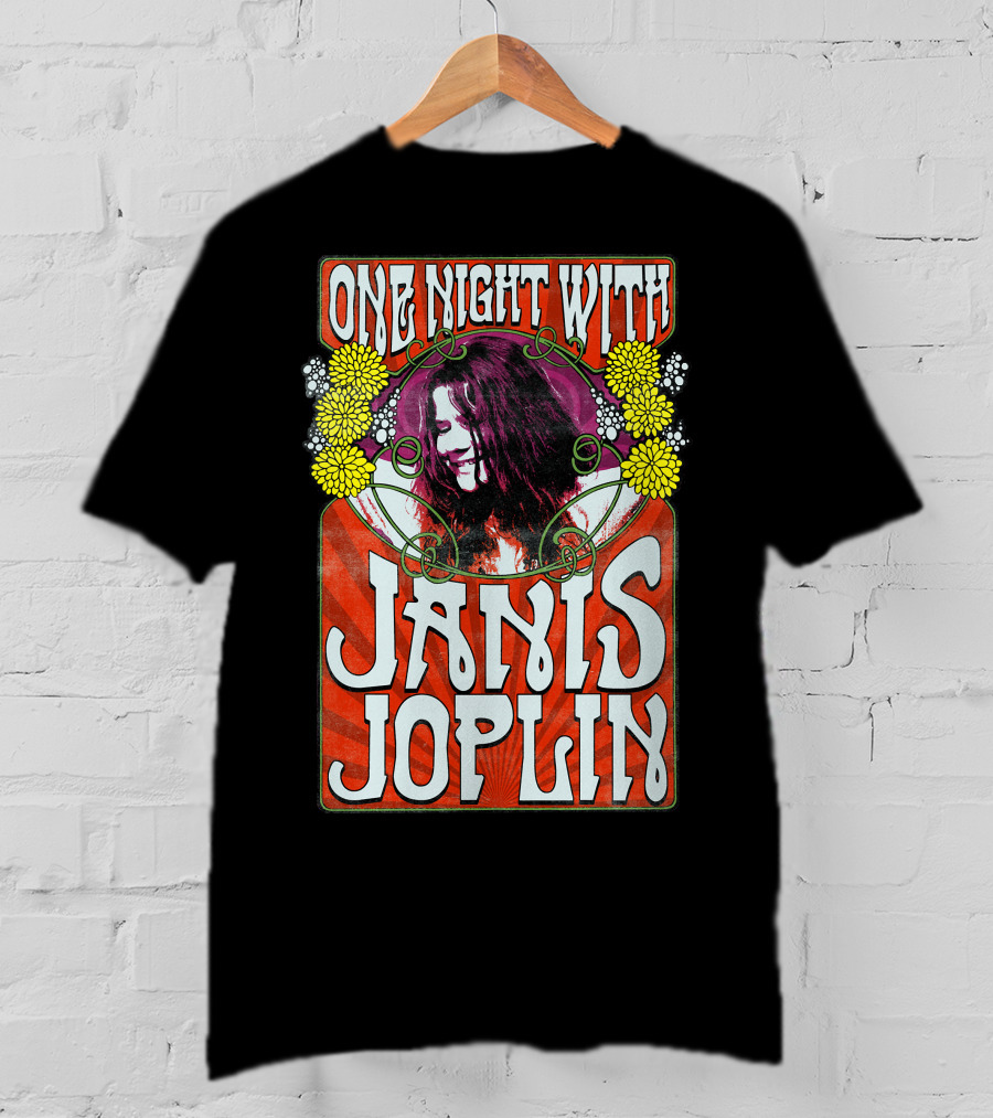 One Night With Janis Joplin Psychedelic Floral Burst T-Shirt