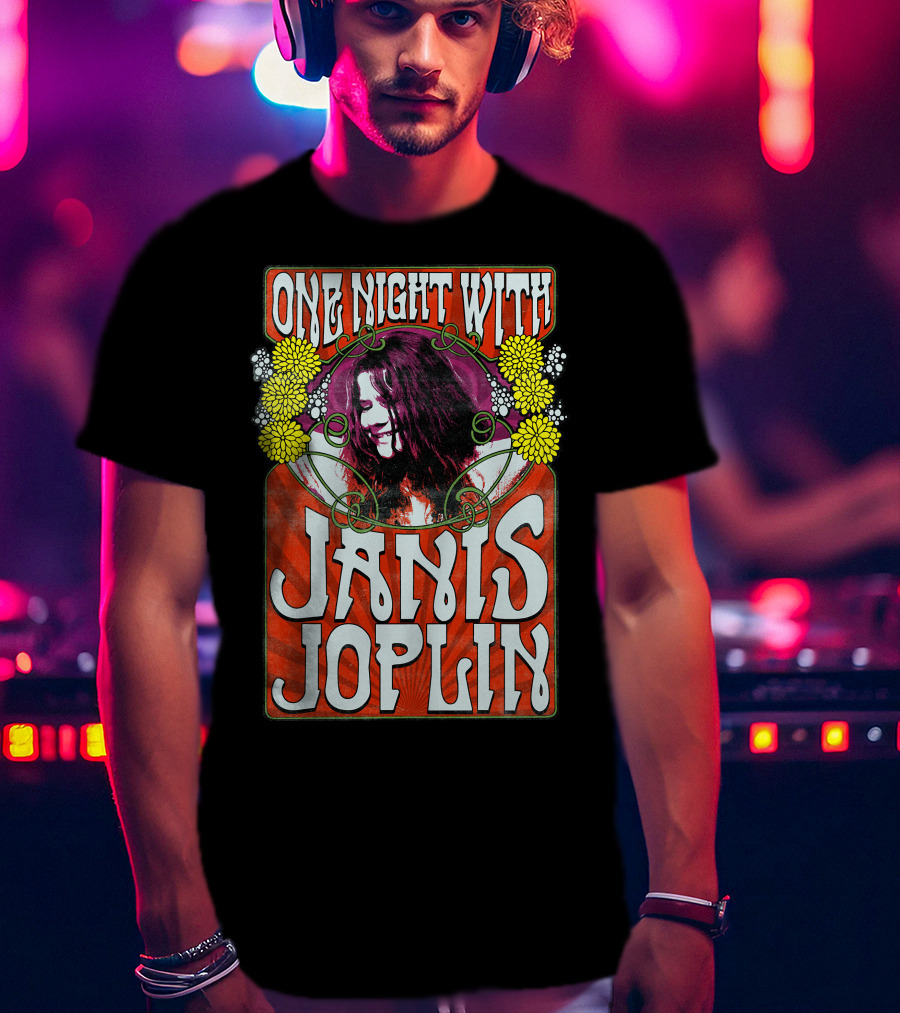 One Night With Janis Joplin Psychedelic Floral Burst T-Shirt