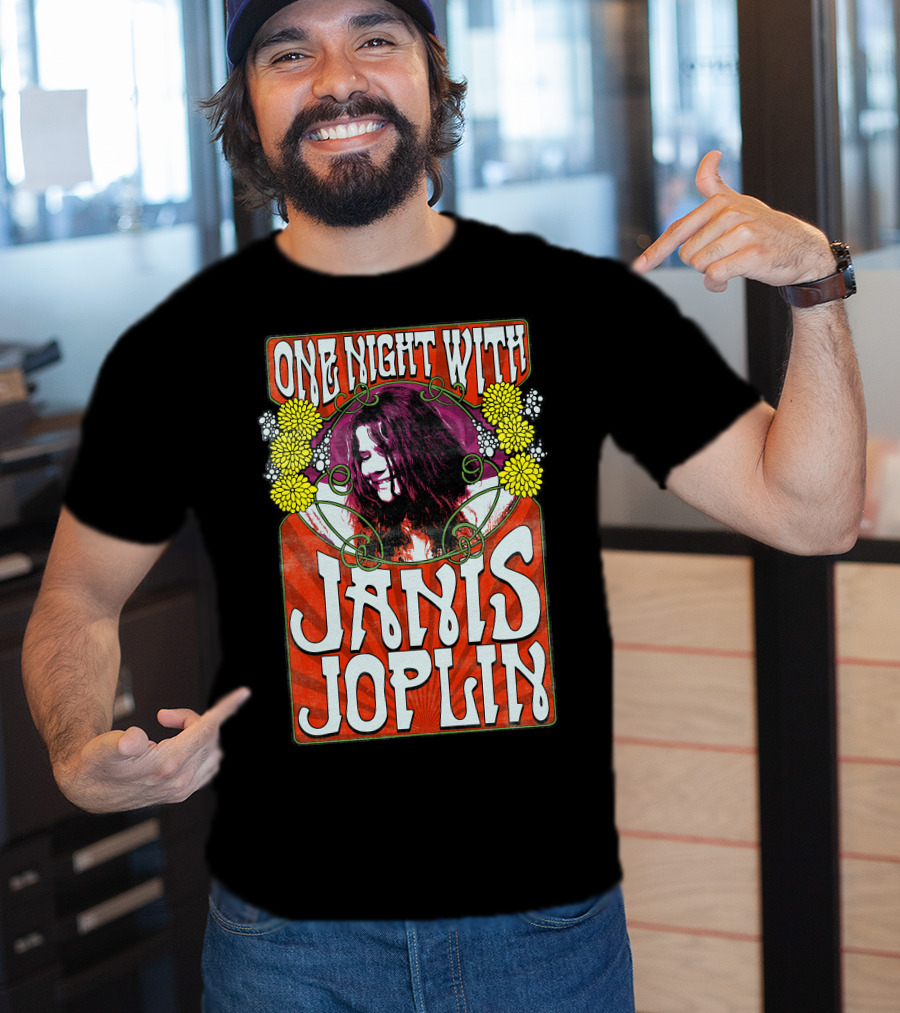 One Night With Janis Joplin Psychedelic Floral Burst T-Shirt