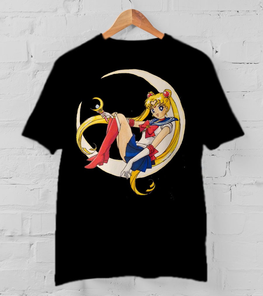 Sailor Moon Crescent Wand And Moon T-Shirt