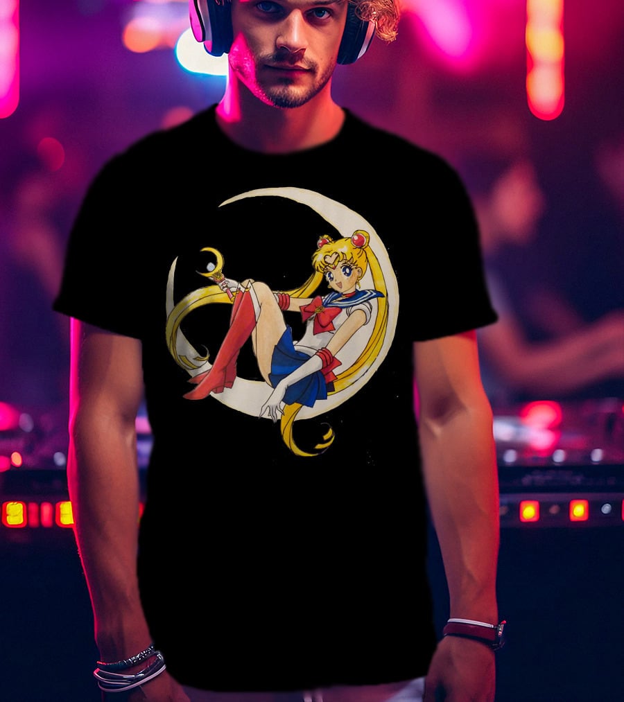 Sailor Moon Crescent Wand And Moon T-Shirt