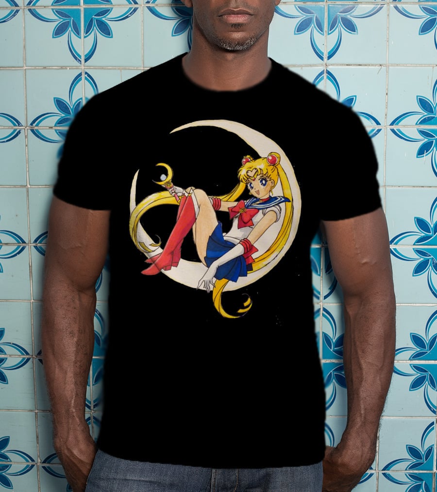 Sailor Moon Crescent Wand And Moon T-Shirt
