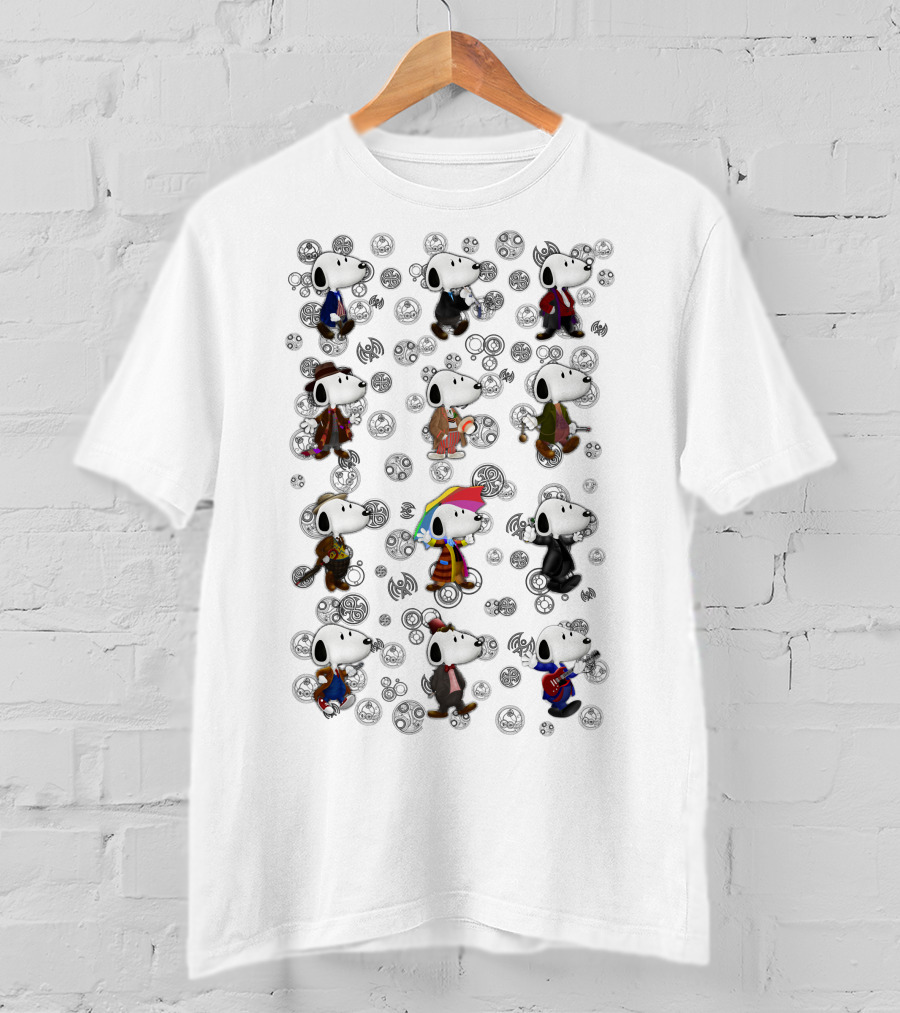 Snoopy The DOGtor Who Eleven Incarnations T-Shirt