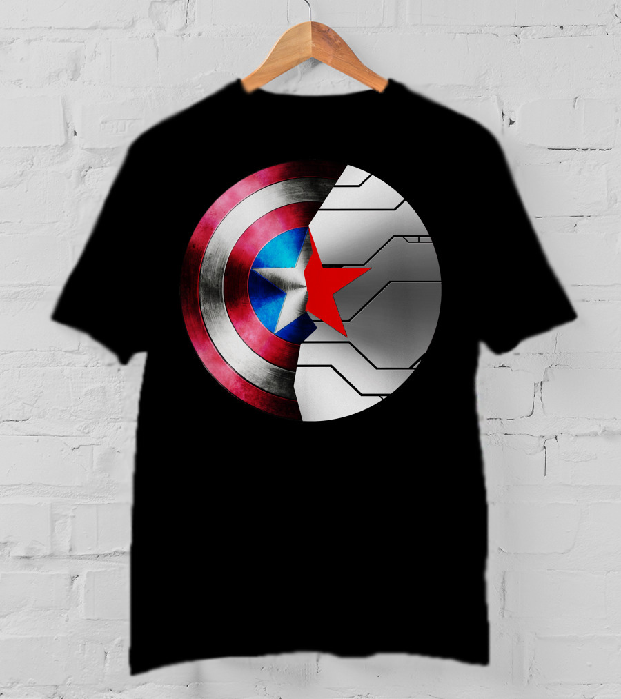 Captain America Winter Soldier Shield Buck Rogers Star T-Shirt