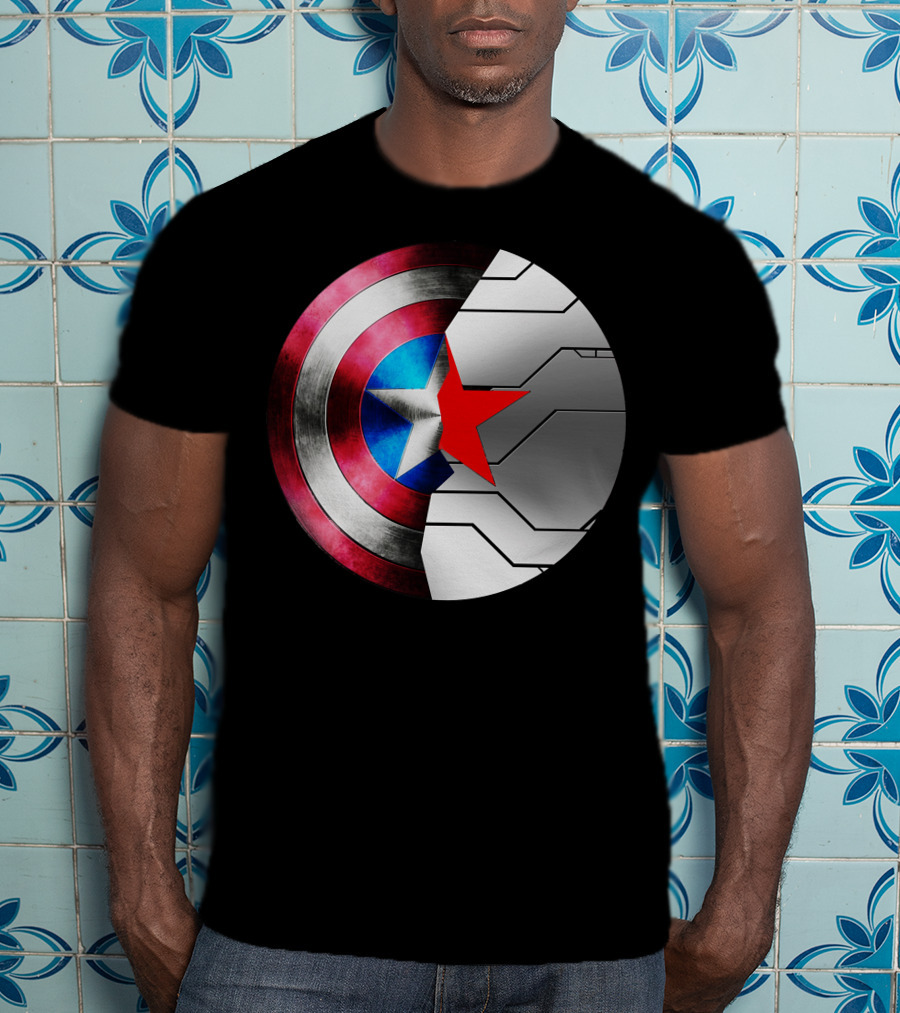 Captain America Winter Soldier Shield Buck Rogers Star T-Shirt