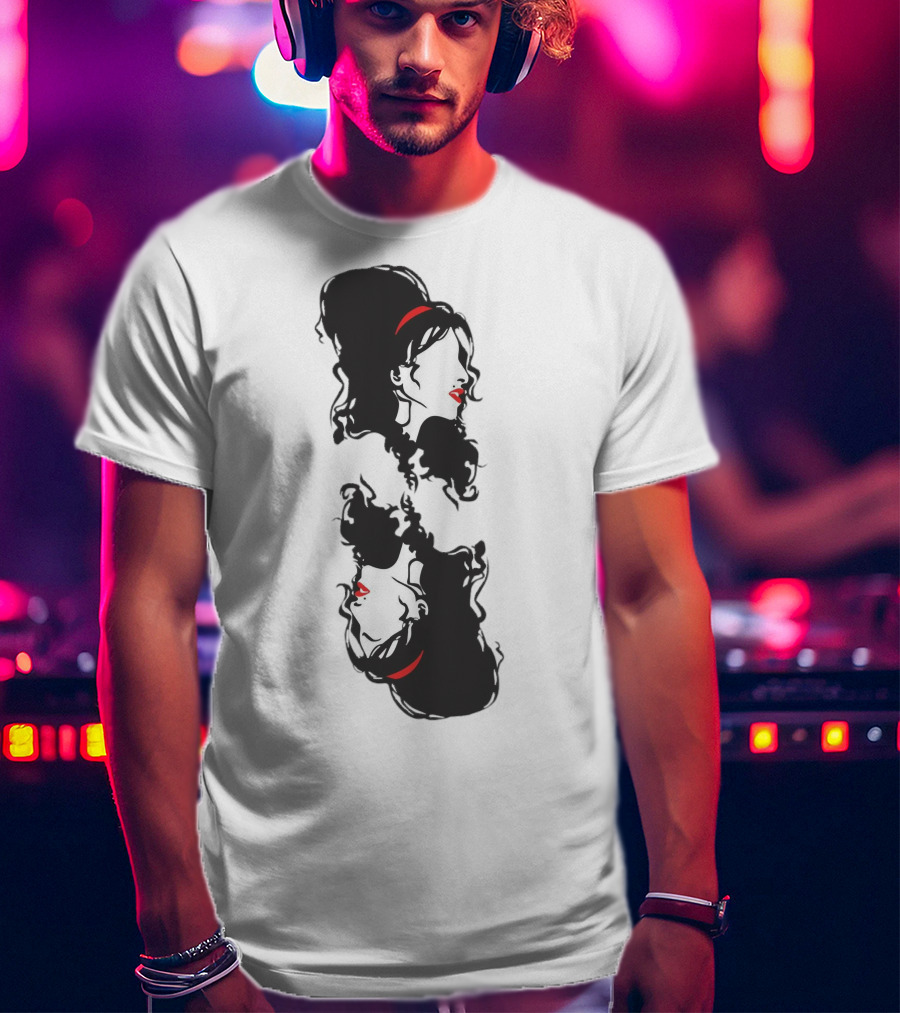 Ace Card Amy Winehouse Mirror Profile T-Shirt