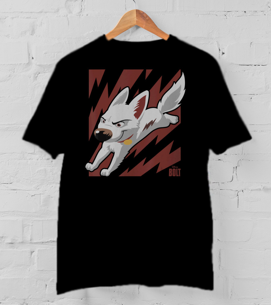 Disney Bolt The Super Dog Lightning Action Adventure T-Shirt