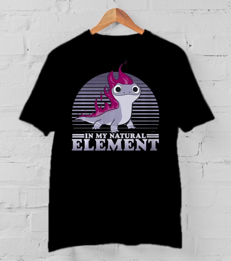 Disney Frozen 2 Salamander In My Natural Element Striped Sun T-Shirt