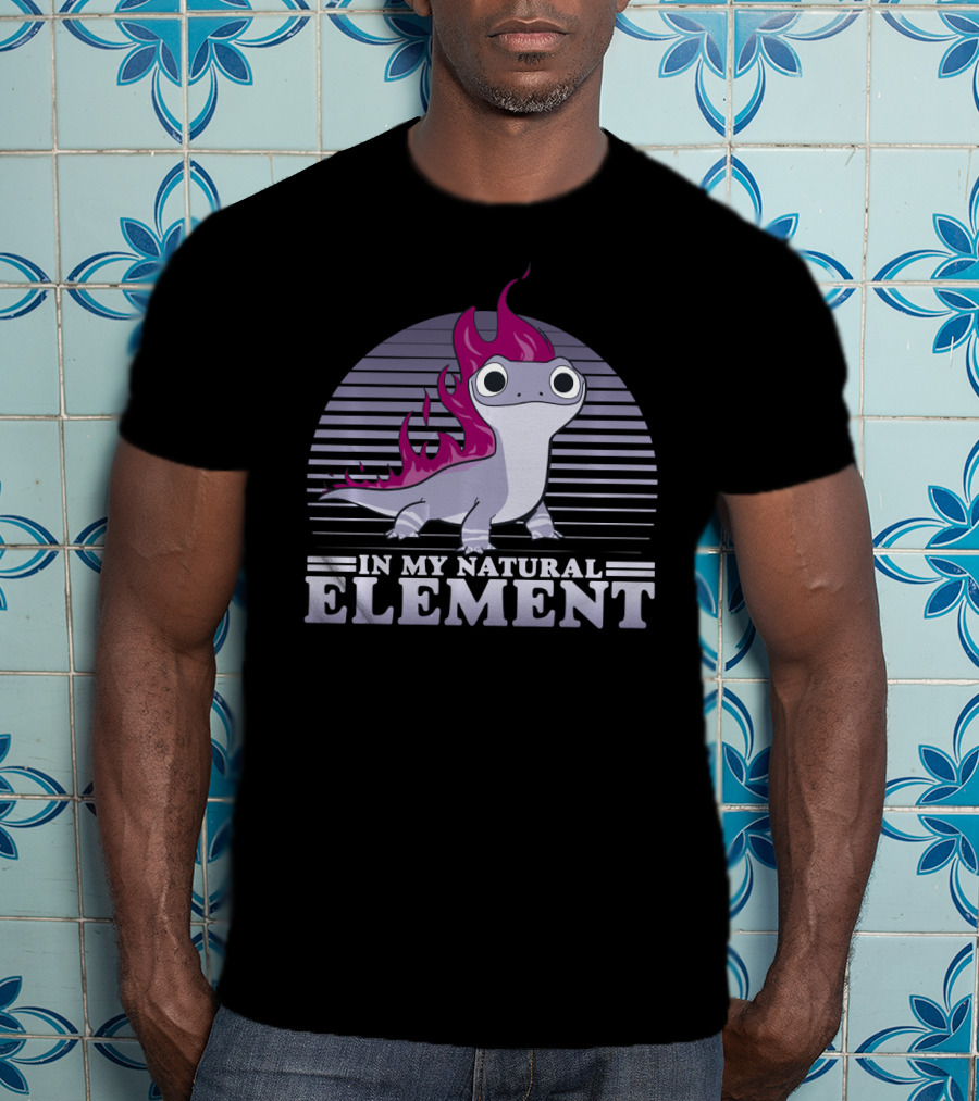 Disney Frozen 2 Salamander In My Natural Element Striped Sun T-Shirt