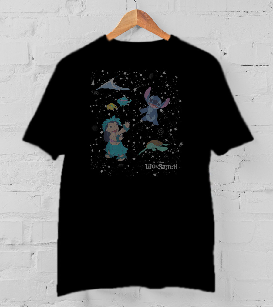 Disney Lilo And Stitch Hawaiian Constellations T-Shirt