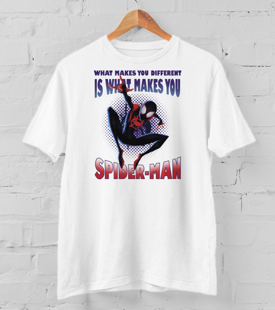 Spider-Man Into The Spider-Verse What Makes You Different Is What Makes You Spider-Man T-Shirt