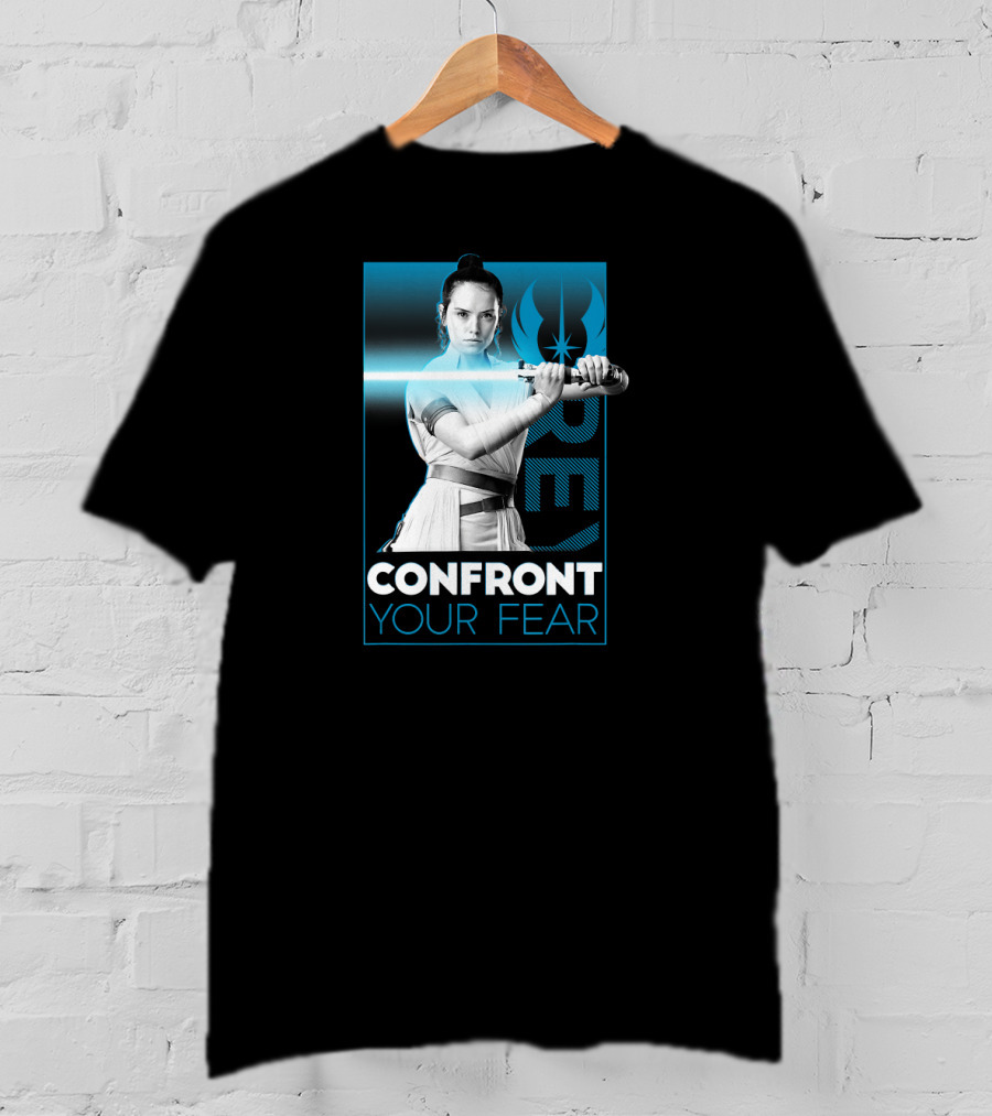 Star Wars The Rise Of Skywalker Rey Confront Your Fear Jedi T-Shirt