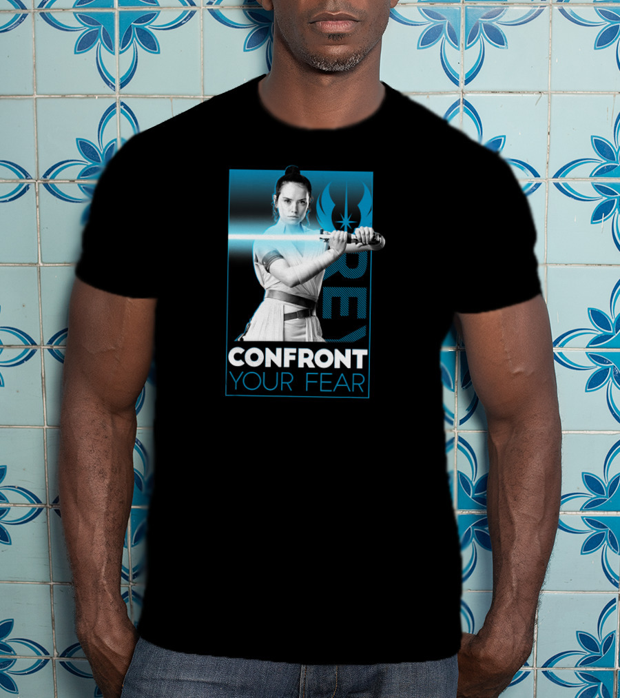 Star Wars The Rise Of Skywalker Rey Confront Your Fear Jedi T-Shirt
