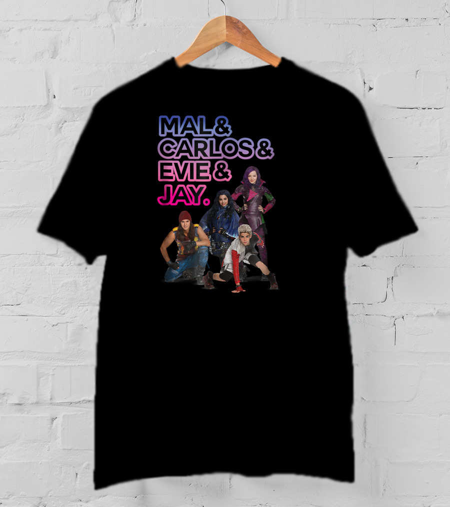 Mal And Carlos And Evie And Jay Disney Descendants Evil T-Shirt